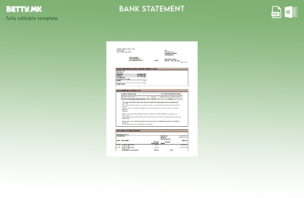 Модерен стил Шаблон за збор за извод од градска банка во САД